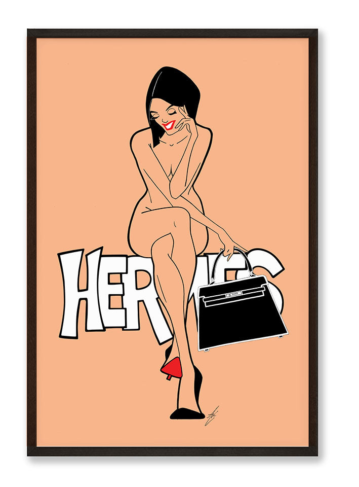 Hermes Kelly Bag Lifestyle Illustration